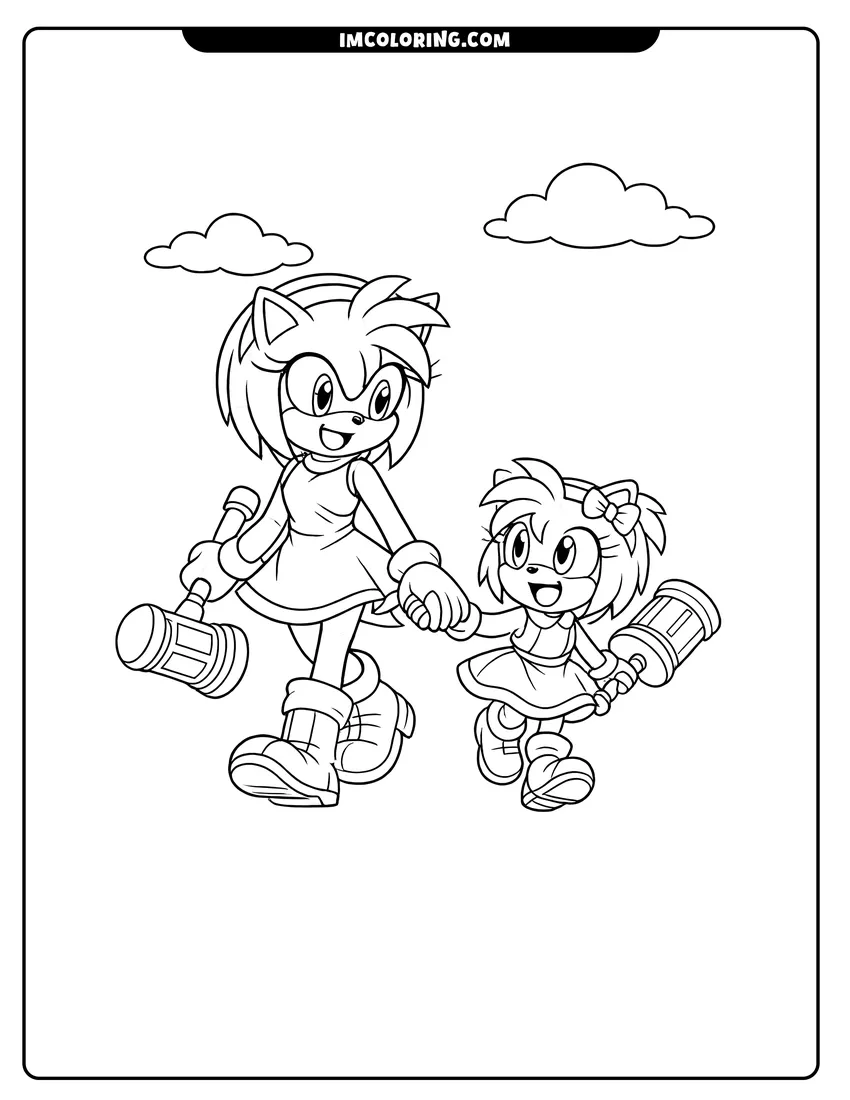 Amy Rose Coloring Pages