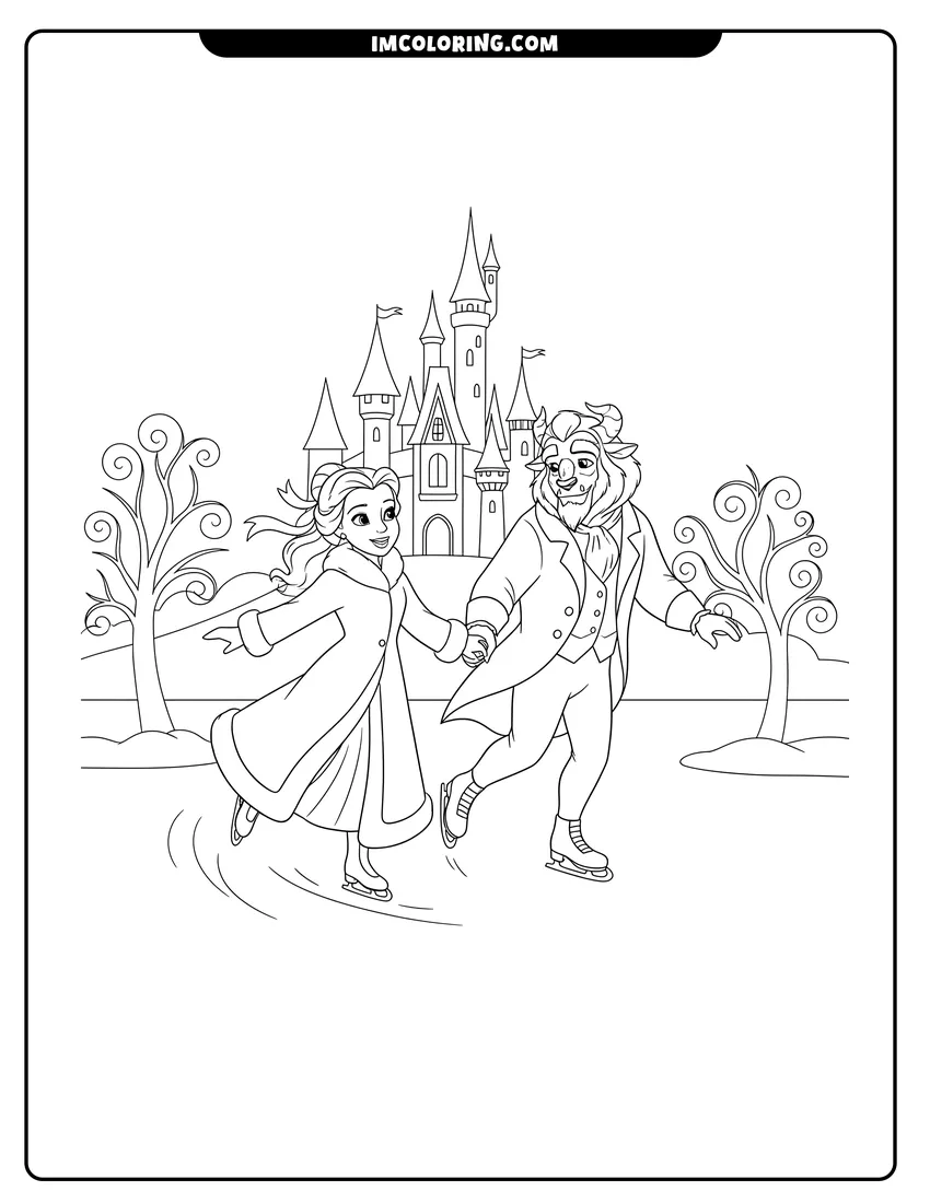 Beauty And The Beast Coloring Pages