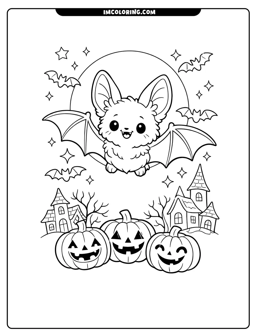Bat Coloring Pages