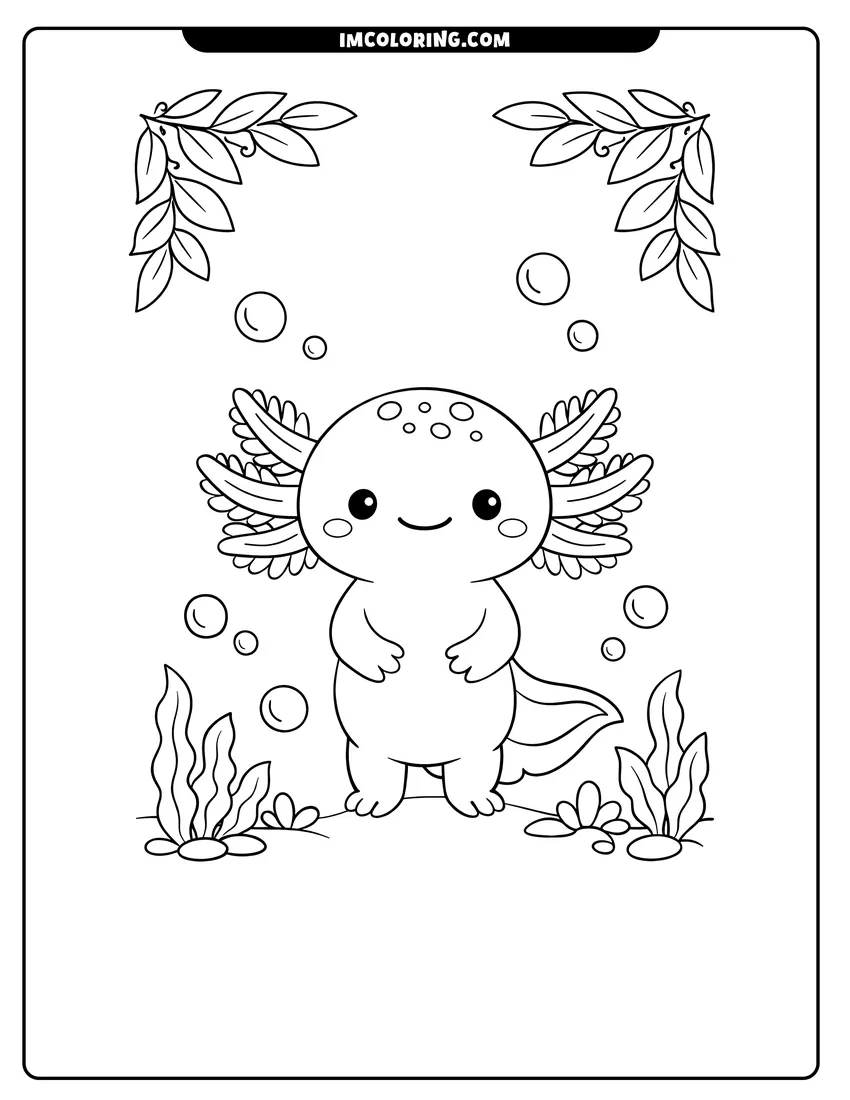 Axolotl Coloring Pages