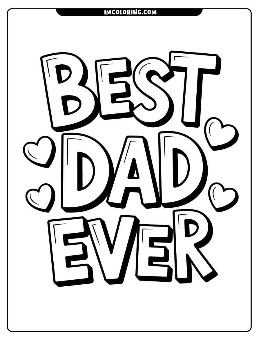 Line art of the words