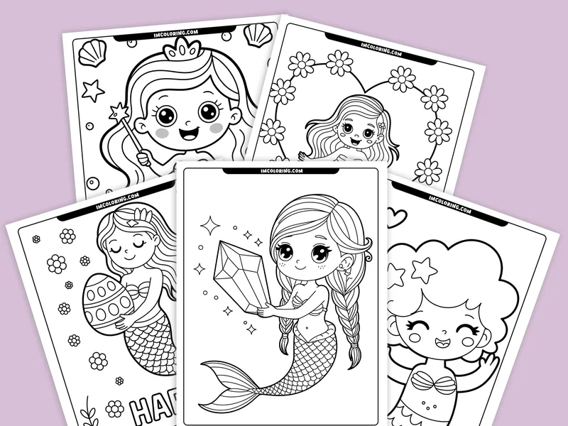 Mermaid Coloring Pages