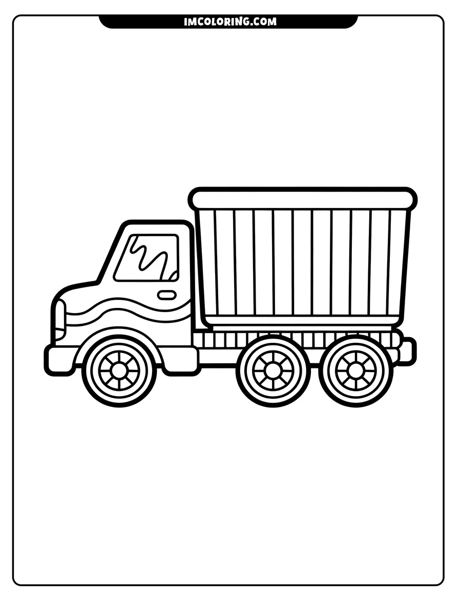 Outline of a truck with a cargo bed