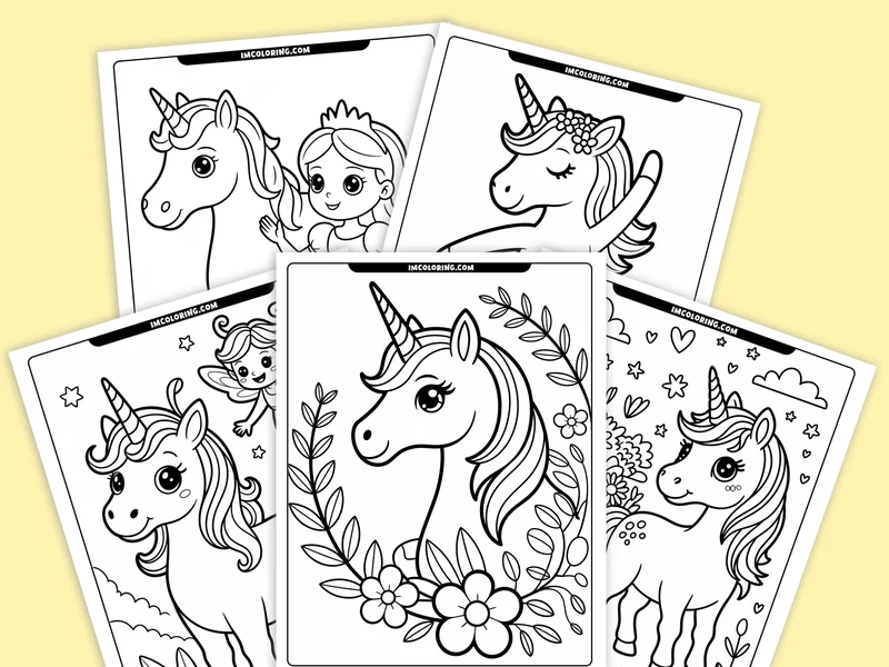 Unicorn Coloring Pages
